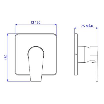 Imagem de Acabamento Monocomando Chuveiro Deca Level 4993.bl26.chu.mt