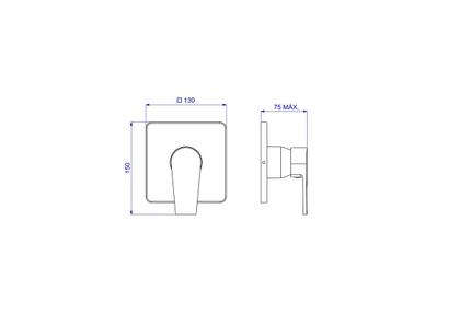 Imagem de Acabamento Monocomando Chuveiro Deca Level Black Matte 4993