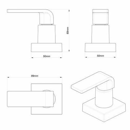 Imagem de Acabamento p/ Registro Tigre Goa Slim Universal 1/2", 3/4",1