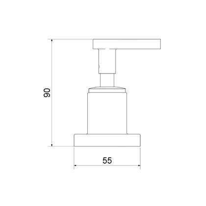 Imagem de Acabamento para Registro 1/2'', 3/4'' e 1'' Athena Slim Preto Matte Meber