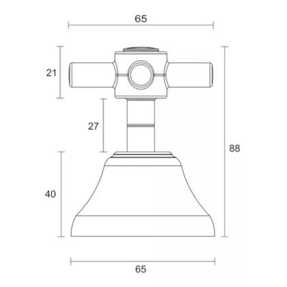 Imagem de Acabamento para Registro Cromado C-37 Deca/Docol  - Blukit