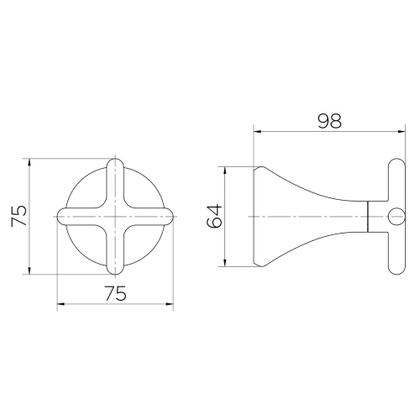 Imagem de Acabamento Para Registro Docol Liss 921406 Para Base Deca 1/2", 3/4" E 1" Cromado