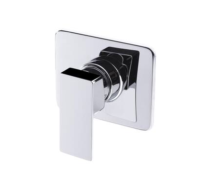 Imagem de Acabamento para registro Monocomando base padrão Docol 1/2 Chuveiro e Ducha Higiênica Quadrado Alavanca Cromado Brilhante Metal