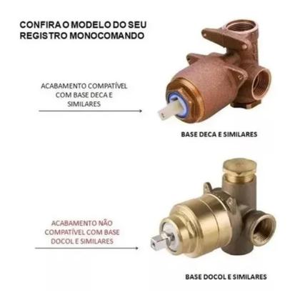 Imagem de Acabamento Para Registro Monocomando Chuveiro Padrão Base Deca 4493 Redondo Preto Fosco Black Matte Banheiro Metal ABS Premium PMX