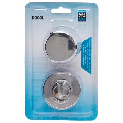 Imagem de Acabamento para registro Parede Banheiro Cozinha Riva 1/2" 3/4" 1" Cromado Polido Docol