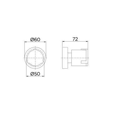Imagem de Acabamento para registro Parede Banheiro Cozinha Riva 1/2" 3/4" 1" Cromado Polido Docol