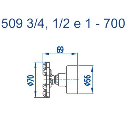Imagem de Acabamento Para Registro Preto Fosco 3/4 509 BK700 - Fani