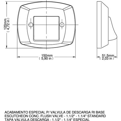 Imagem de Acabamento Para Válvula de Descarga 1.1/2'' Branco - DOCOL