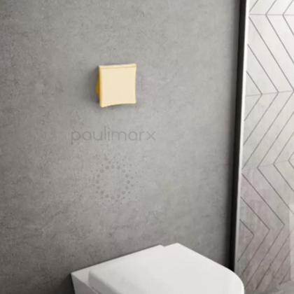 Imagem de Acabamento para Válvula De Descarga base padrão Deca Hydra Max ou Docol Flat Banheiro Lavabo Lavatório Dourado Brilhante ABS Metal