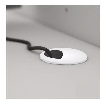 Imagem de Acabamento Passa Fio Mesa Computador Preto 46mm Kit 10 Pçs