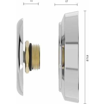 Imagem de Acabamento Plug De Latão C/ Canopla Cromada Rosca 1/2 Blukit