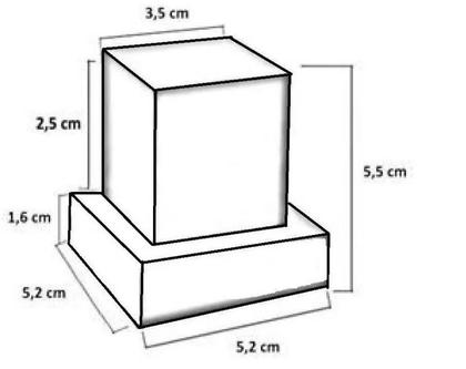 Imagem de Acabamento quadrado de metal para registro de pressão e gaveta  base deca  3/4 gold matte