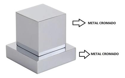 Imagem de Acabamento Quadrado Inox Para Registro Deca Cromado 1/2 3/4