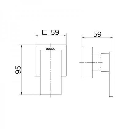 Imagem de Acabamento Reg. Docolbase 3/4 New Edge Cobre Escovado Docol