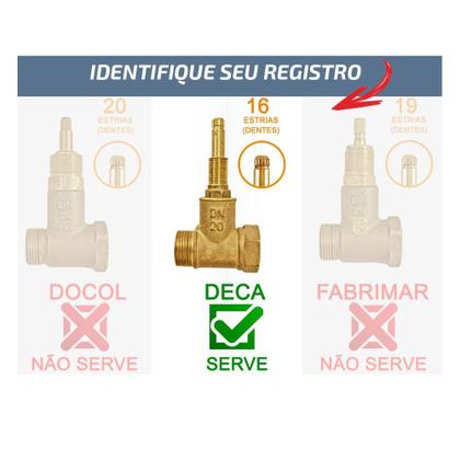 Imagem de Acabamento Registro 1/2 e 3/4 Gaveta Padrão Deca M38 Metal