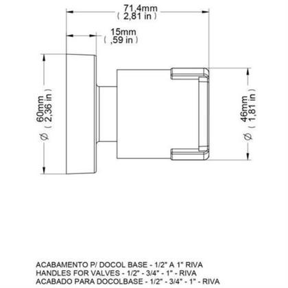 Imagem de Acabamento Registro Base Deca Similares Riva Cromado Docol 00451406