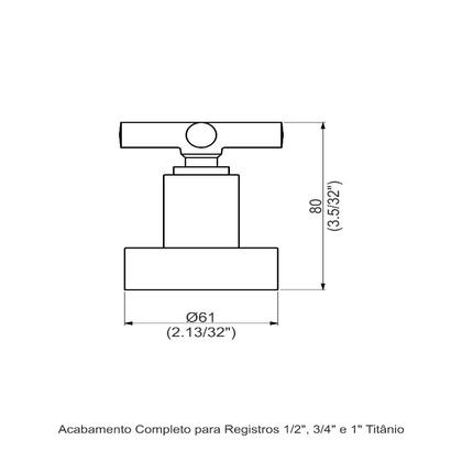 Imagem de Acabamento Registro Base Deca Titânio C64 Cromado Perflex 11608610