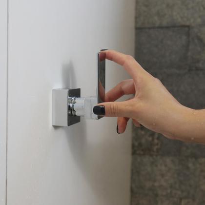 Imagem de Acabamento Registro Base Docol Padrão 20 Estrias de Gaveta ou Pressão Banheiro Chuveiro 1/2 ou 3/4 Alavanca Metal Cromado Brilhante