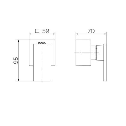 Imagem de Acabamento Registro Docolbase 3/4" New Edge Chrome Docol