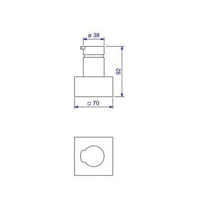 Imagem de Acabamento Registro Gaveta 1.1/4'' e 1.1/2'' Link Quadratta 4900.C.GD.LNQ Cromado - Deca