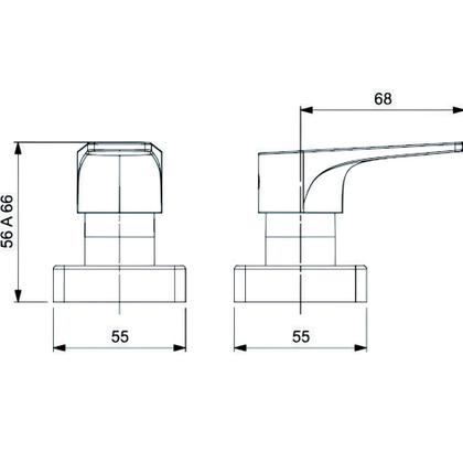 Imagem de Acabamento Registro Noronha Base Deca1/2", 3/4", " Cromado Celite