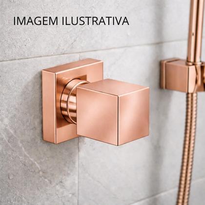 Imagem de Acabamento Registro Quadrado Padrão Deca Metal Rose Gold
