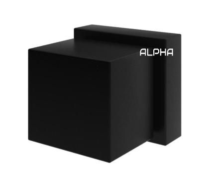 Imagem de Acabamento Registro Quadrado Volante Metal Preto Padrão Deca