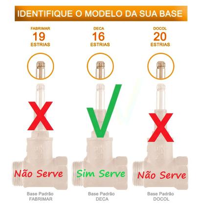Imagem de Acabamento Registro Quadrado Volante Metal Preto Padrão Deca