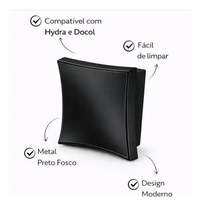 Imagem de Acabamento Válvula Descarga Hydra/docol Arqueado Preto Fosco