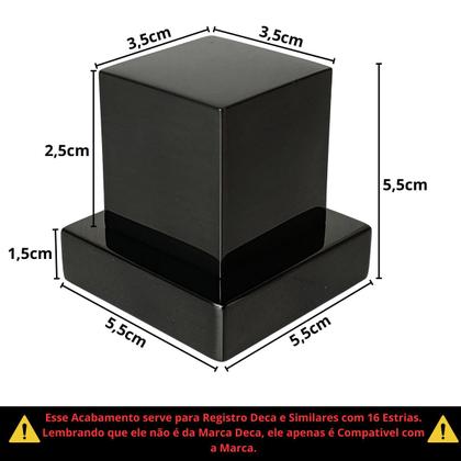 Imagem de Acabamento Volante Metal Quadrado P/ Registro Docol Ônix