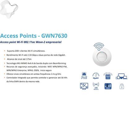 Imagem de Access Point Grandstream Gwn7630 Wave-2-antena Wi-fi Mu-mimo