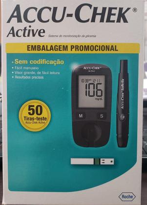 Imagem de Accu-Chek Active Kit Monitor de Glicemia Completo c/50 Tiras
