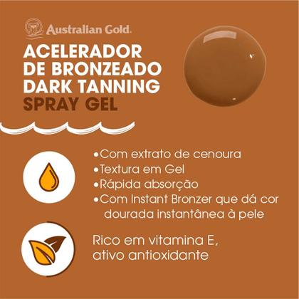 Imagem de Acelerador de Bronzeado Australian Gold - Dark Tanning Instant com Bronzer