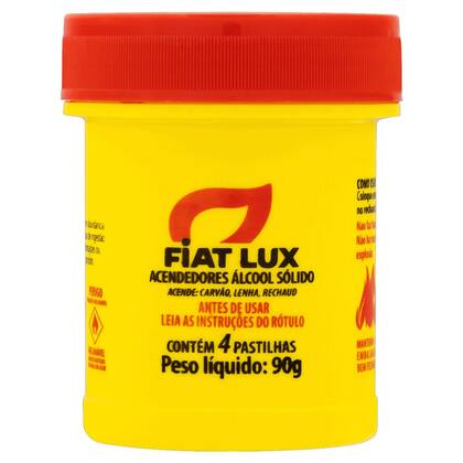Imagem de Acendedor Álcool Sólido Fiat Lux 4 Pastilhas 90g 