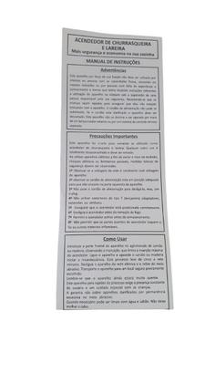 Imagem de Acendedor Elétrico Grande Churrasqueiras Lareiras 800w 127v Churrasco Resiswal Original Rápido Seguro Prático Resistência Durável Facilita Acende