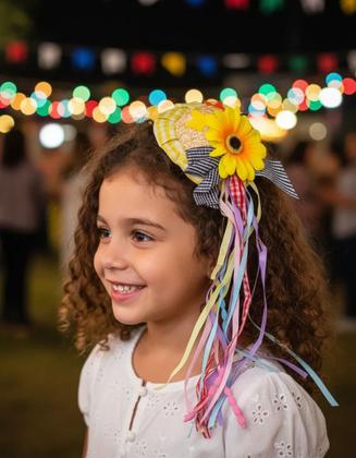 Imagem de Acessório de cabelo chapéu festa junina presilha com laços Cor:Modelo11