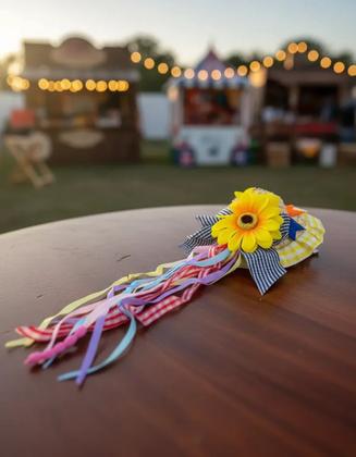 Imagem de Acessório de cabelo chapéu festa junina presilha com laços Cor:Modelo11