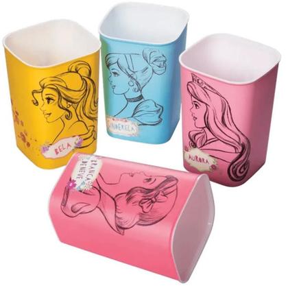 Imagem de Acessório para Mesa Porta Canetas Princesas 4 Peças