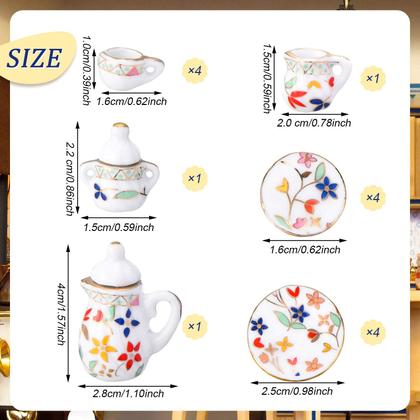 Imagem de Acessórios de Cozinha para Casa de Bonecas Skylety (37 peças) - Escala 1:12 (Flora)