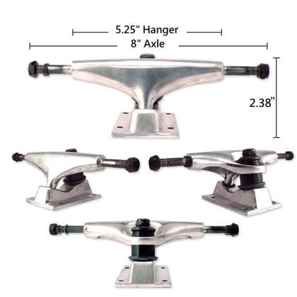 Imagem de Acessórios de skate Combo VJ 5.25 Caminhões de 139 mm Rodas de 52 mm