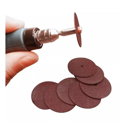 Imagem de Acessórios Disco Corte Serra Haste Micro Retifica microretífica motor suspensão compatível dremel beltec Microtek lixa insumos chicote bancada broca