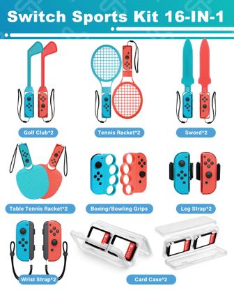Imagem de Acessórios Honghao 16 em 1 para Nintendo Switch