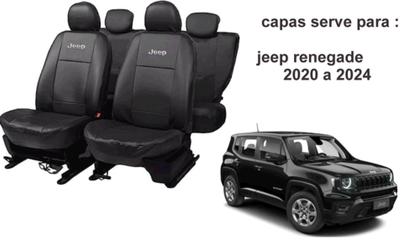 Imagem de Acessórios Jeep Renegade 2020-2025: Kit Completo com Capa de Couro e Tapete