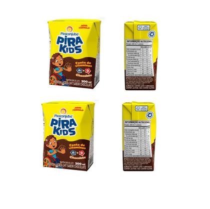 Imagem de Achocolatado Pirakids 200ml Piracanjuba Kit 10 Unidades