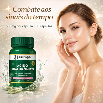 Imagem de Ácido Hialurônico Eurofito 500mg 30 Cápsulas Suplemento Alimentar