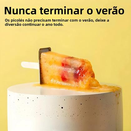 Imagem de Aço inoxidável Ice Lolly Mold com picolé titular, Ice Cream Maker caseiro, Rack