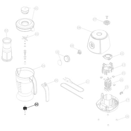 Imagem de Acoplador Acoplamento do Copo Compatível com Liquidificador Mondial L-67 9120-02