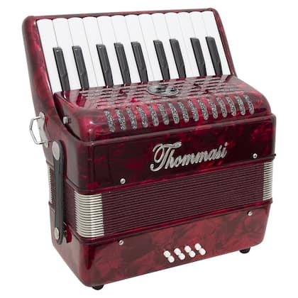 Imagem de Acordeon 8 Baixos 22 Teclas TA 822 Vermelho Thommasi