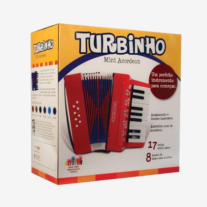 Imagem de Acordeon Infantil 8 Baixos Azul Turbinho - TURBO