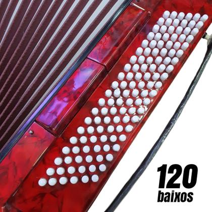 Imagem de Acordeon Todeskini 120 Baixo Vermelho